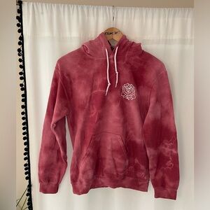 Obey Mira Rosa hoodie pink tie dye rose sweatshirt women’s S small hooded